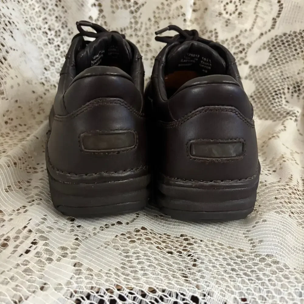 Rockport Men's US 10.5 W Dark Brown Leather Casual Walking Oxfords Shoes